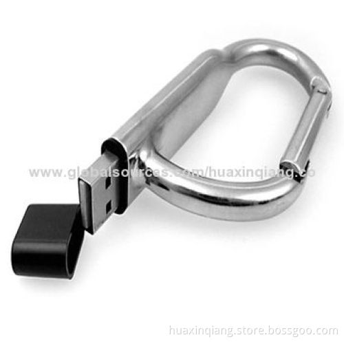 Climbing Hook-shaped USB Memory, Metal Material, 128MB to 32GB Capacity/30g/User-define Color/USB2.0